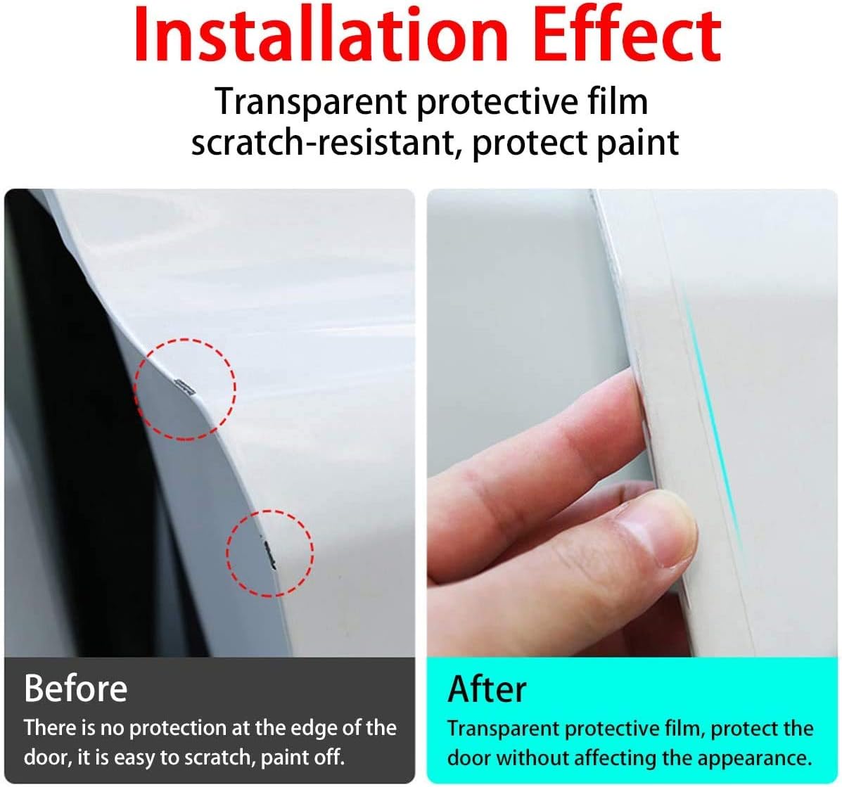 Tekenewbse Film Adhésif Transparent, 5 cm × 10 m Extérieur Protection Seuil de Porte Voiture, Films de Protection Protecteur Auto- Adhésif pour Peinture pour Auto et Moto, Avec Grattoir Tekenewbse Film Adhésif Transparent, 5 cm × 10 m Extérieur Protection Seuil de Porte Voiture, Films de Protection Protecteur Auto- Adhésif pour Peinture pour Auto et Moto, Avec Grattoir