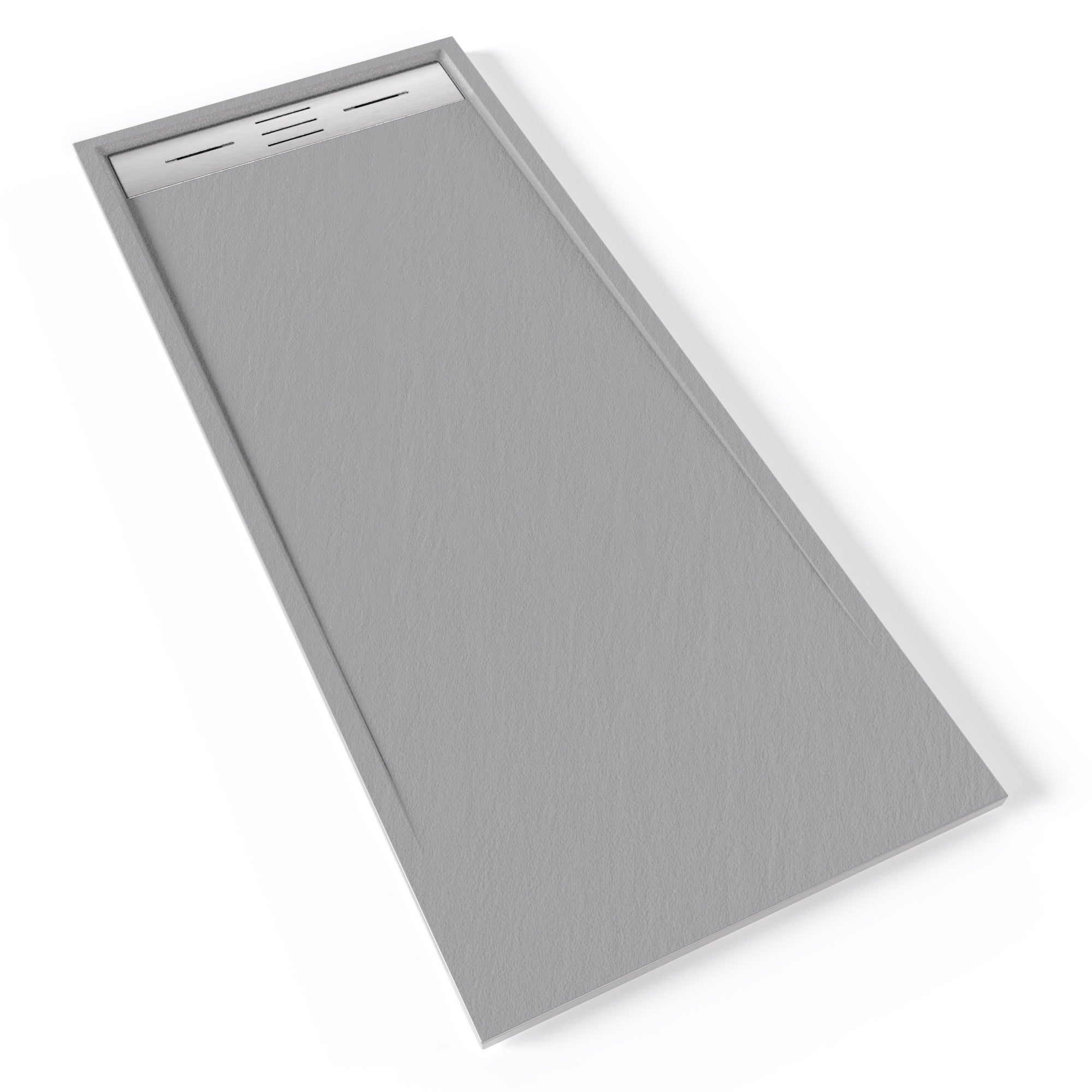 Receveur De Douche Laneri 90x120 Cm - Gris Effet Pierre Ardoise - Résine Réductible