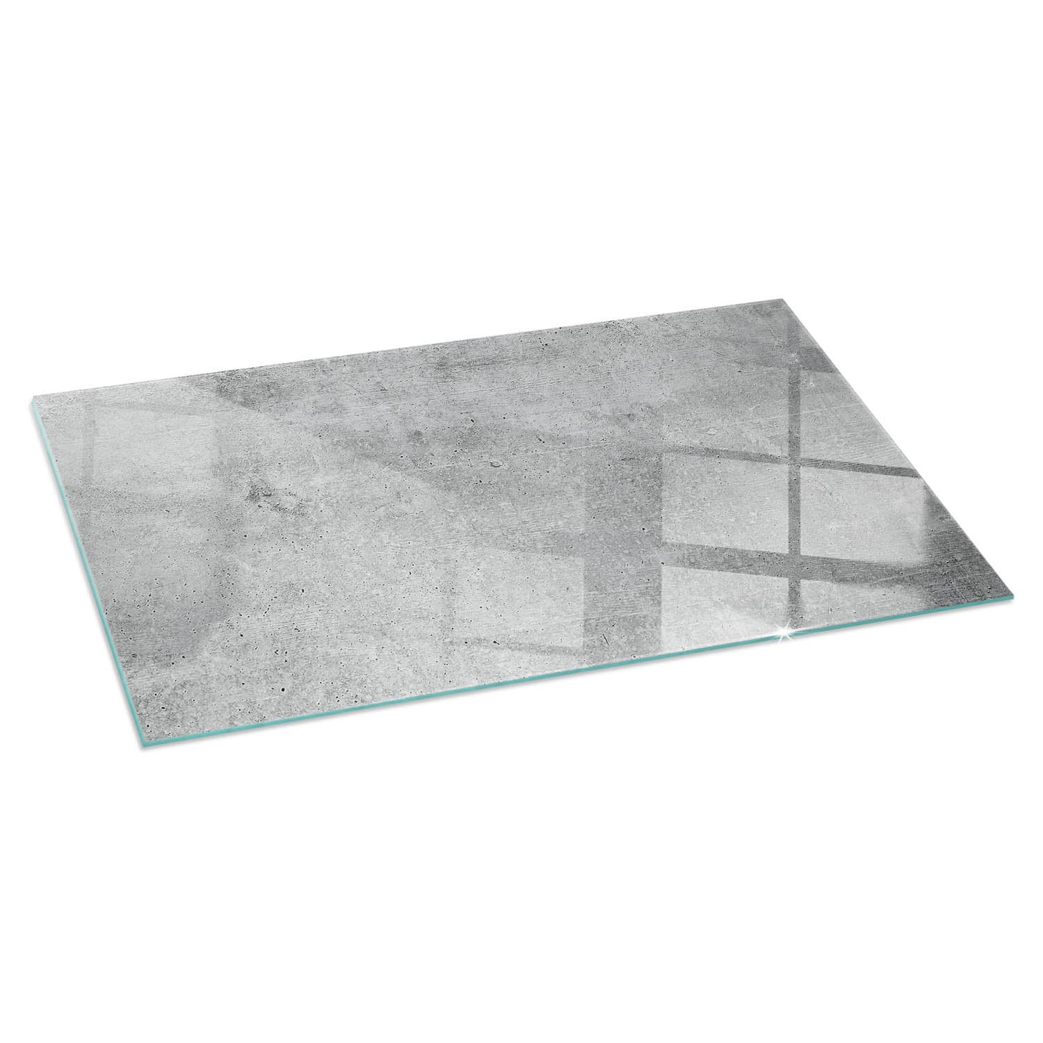 Szkło ochronne żaroodporne pod kominek - 120x60 cm - Tekstura surowego betonu - TULUP