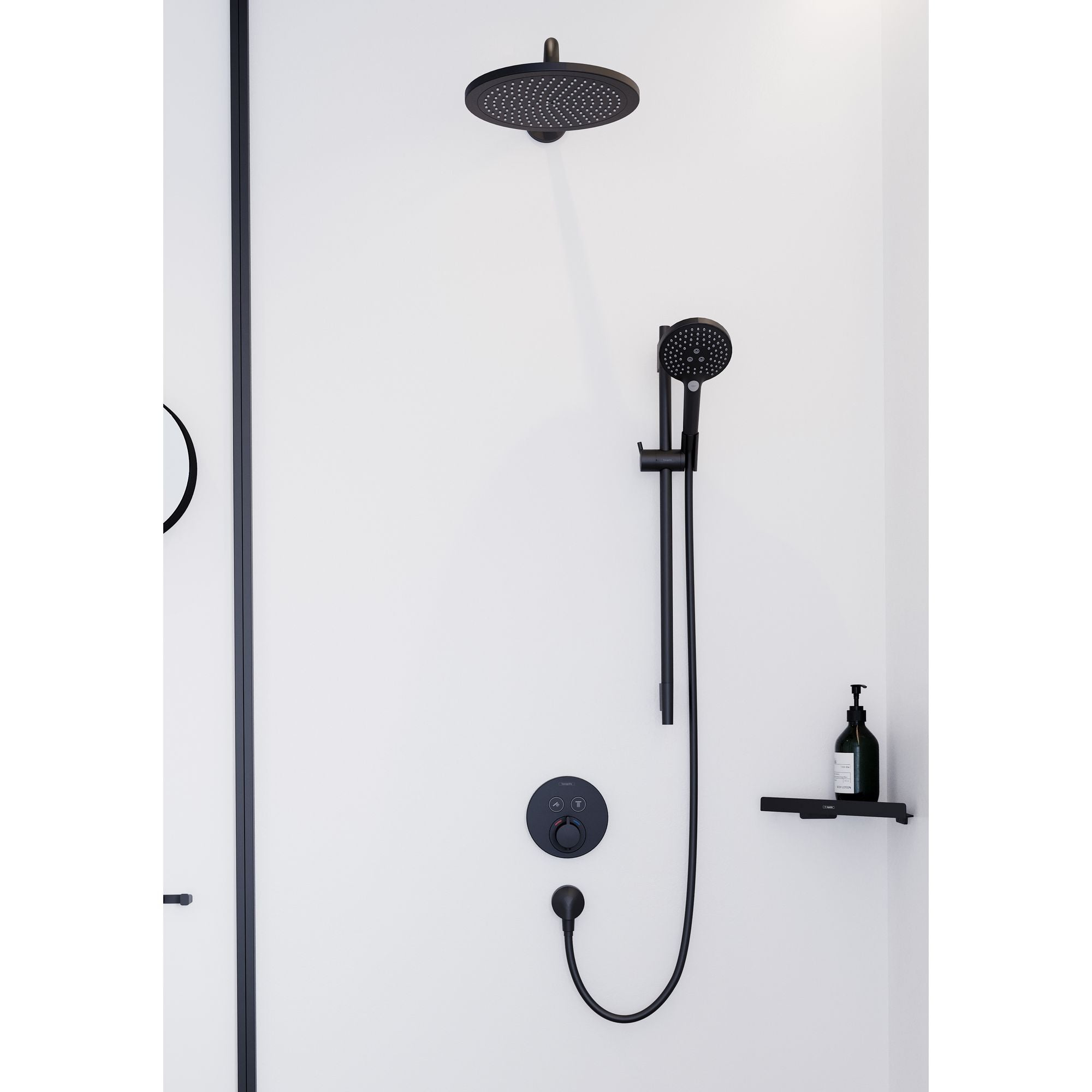 HANSGROHE Tablette d'angle noir mat AddStoris - 5