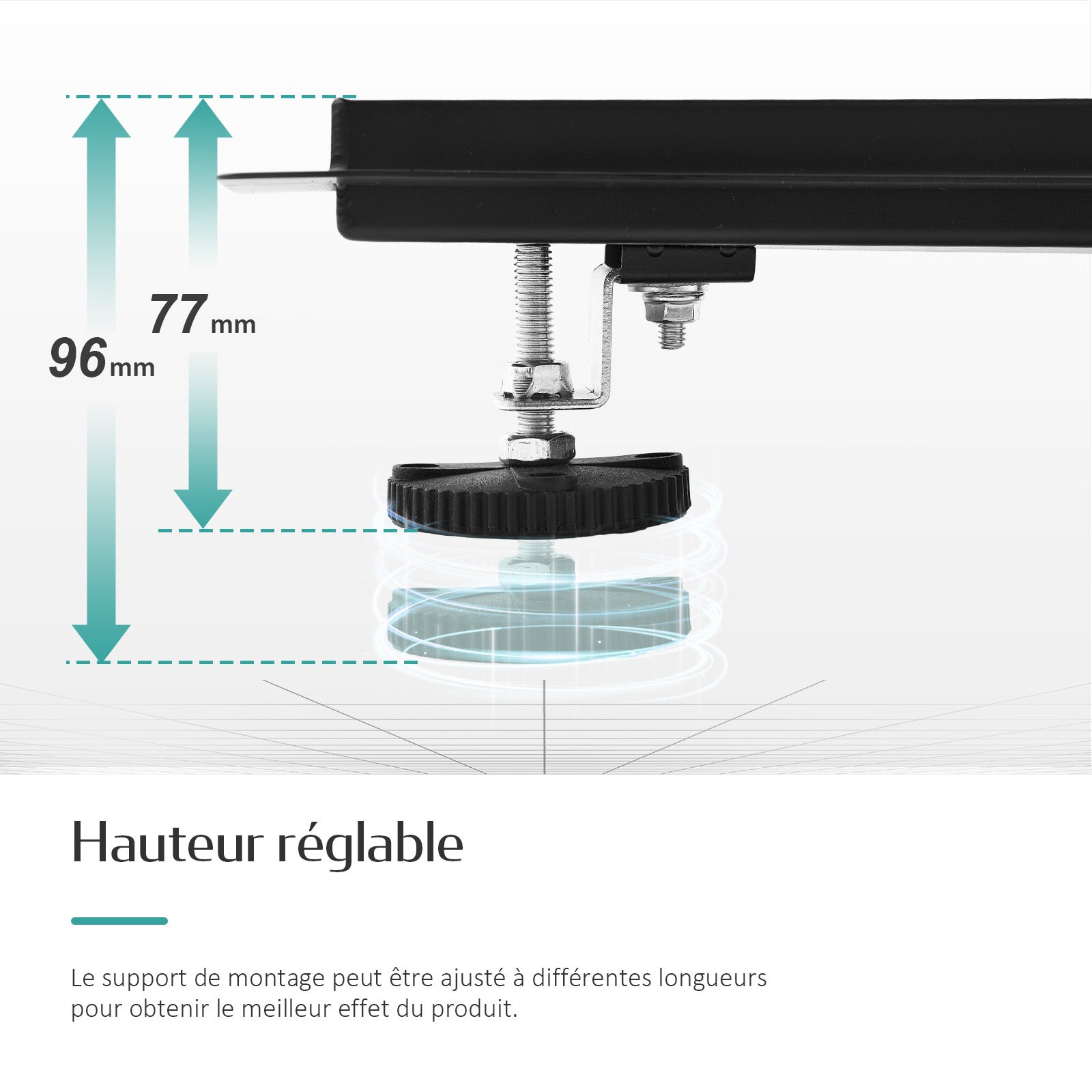EMKE Caniveau de douche noir 60 cm en acier inoxydable, kit d’évacuation ultra-fin avec siphon anti-odeurs et filtre à cheveux – évacuation latérale - 4