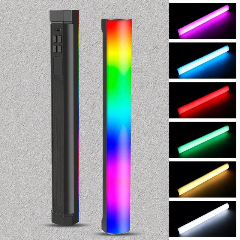 Przenośny baton świetlny LED RGB lampa wypełniająca z możliwością ściemniania efektów wbudowany akumulator magnetyczny do Vlogów Live