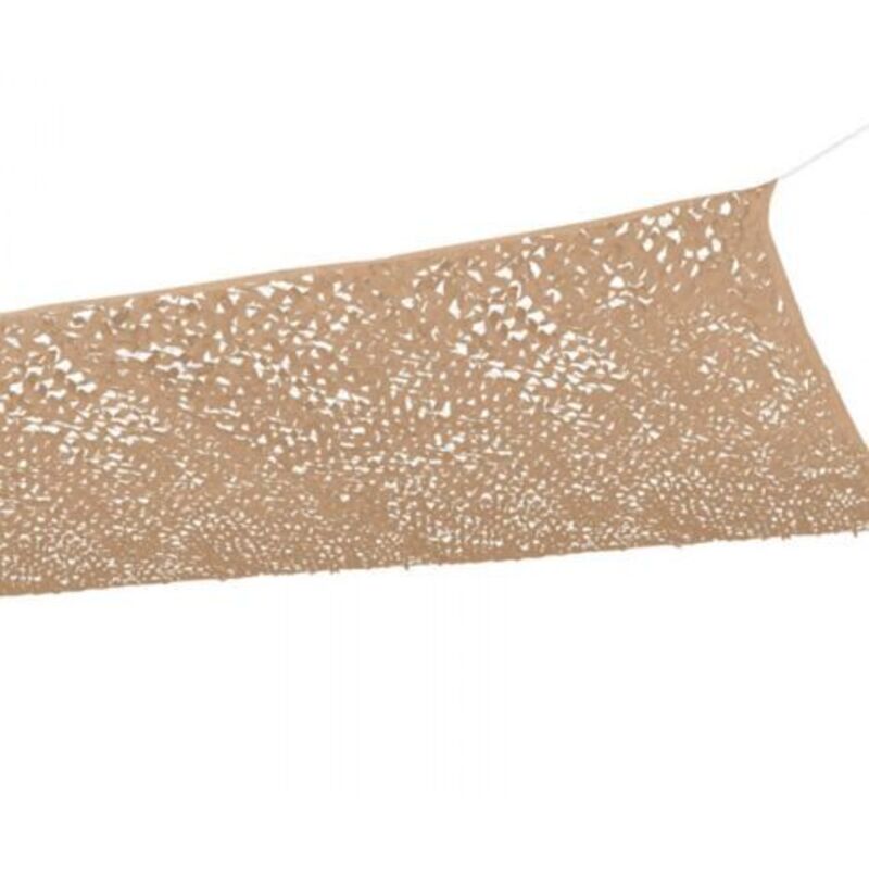 Cyslmuk – Voile d'ombrage rectangulaire 3x3 m – Camouflage sable – Polyester ajouré anti-UV – Système de fixation facile - 5