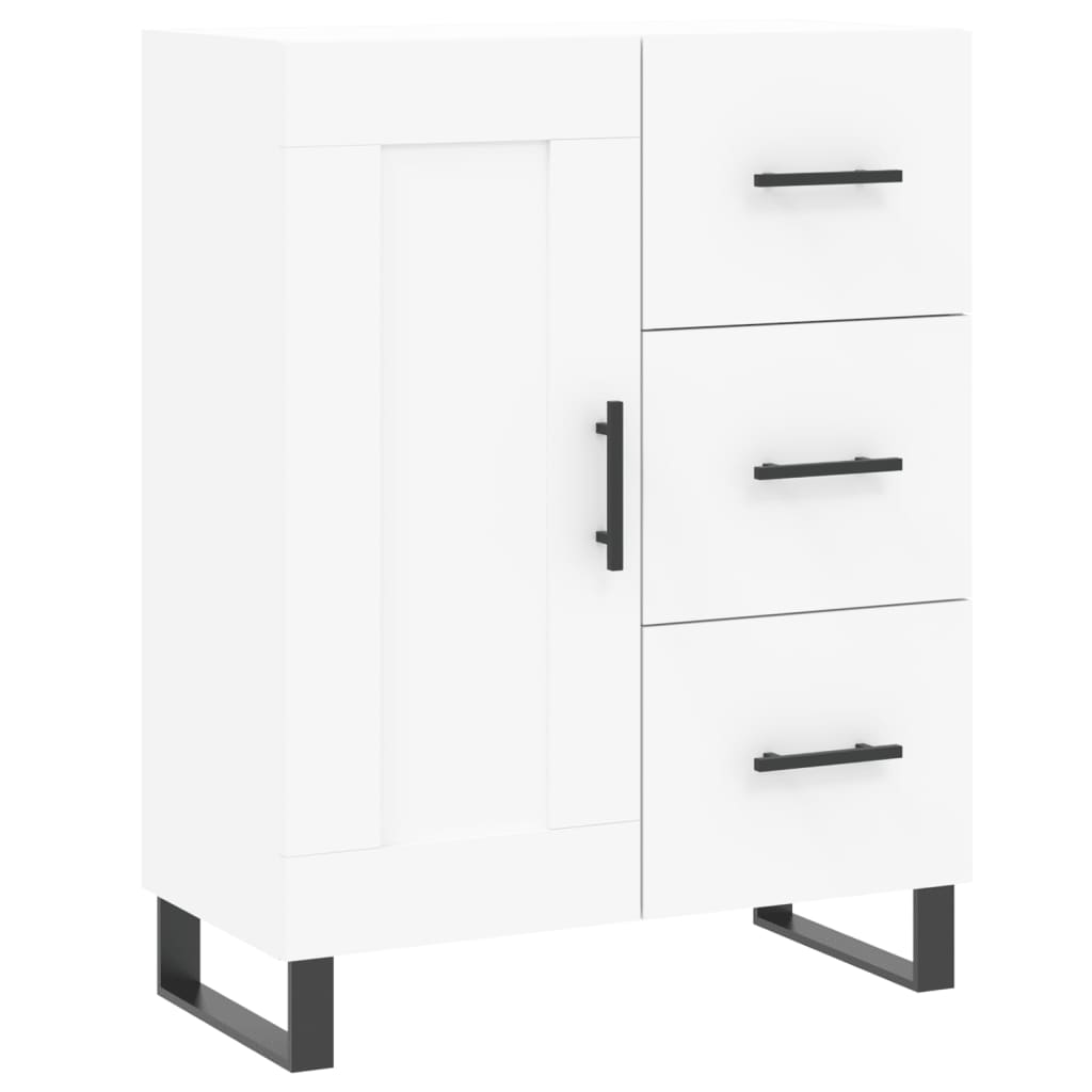 Buffet haut Blanc 69,5x34x180 Bois d'ingénierie - 7