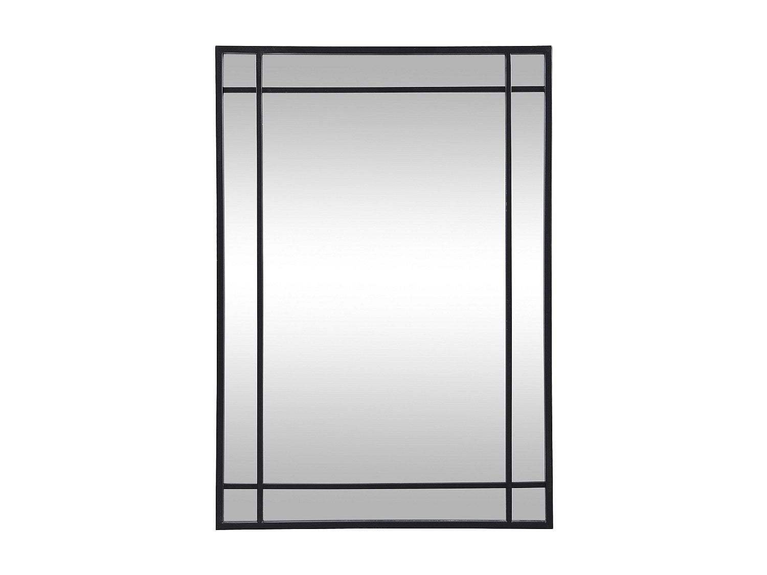 Espejo industrial de metal - ancho 60 x alt. 86,5 cm - negro - hisae