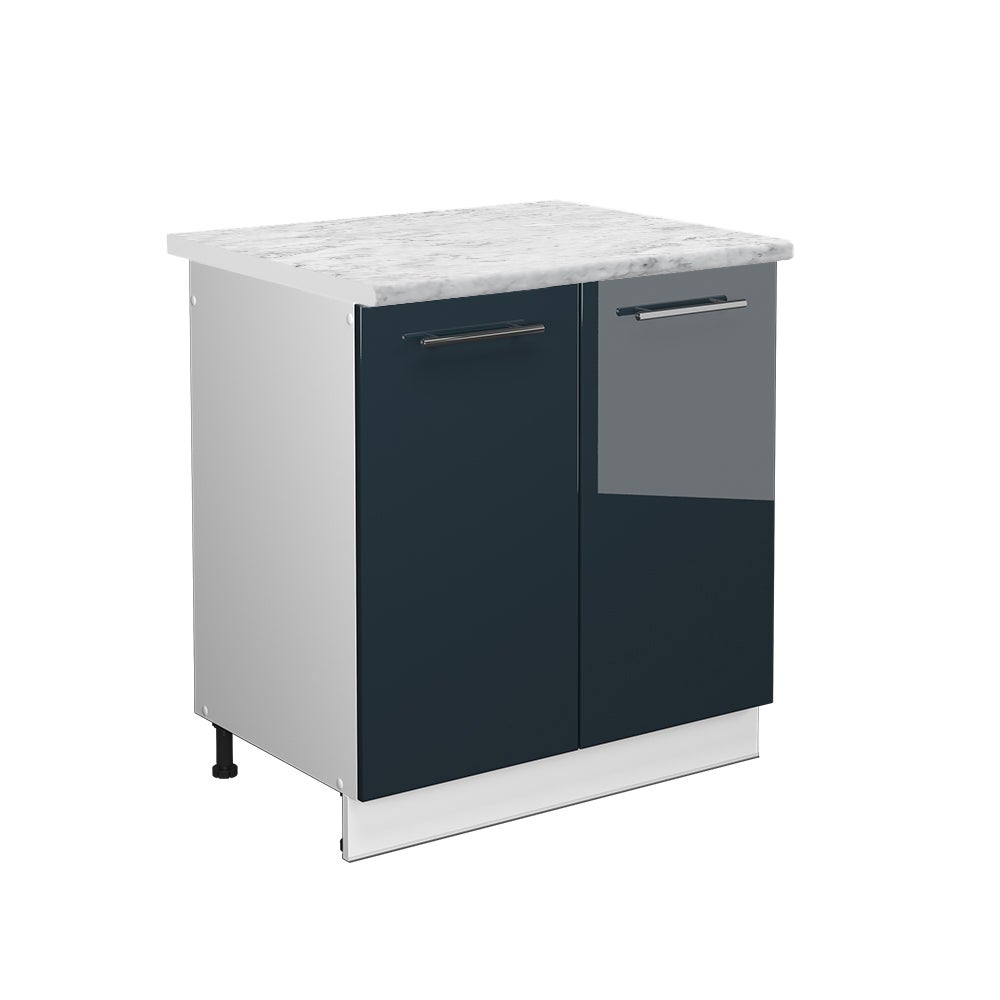 Vicco Szafka pod zlew Fame-Line, Ciemnoniebieski wysoki połysk, 80 cm , BP Marmur