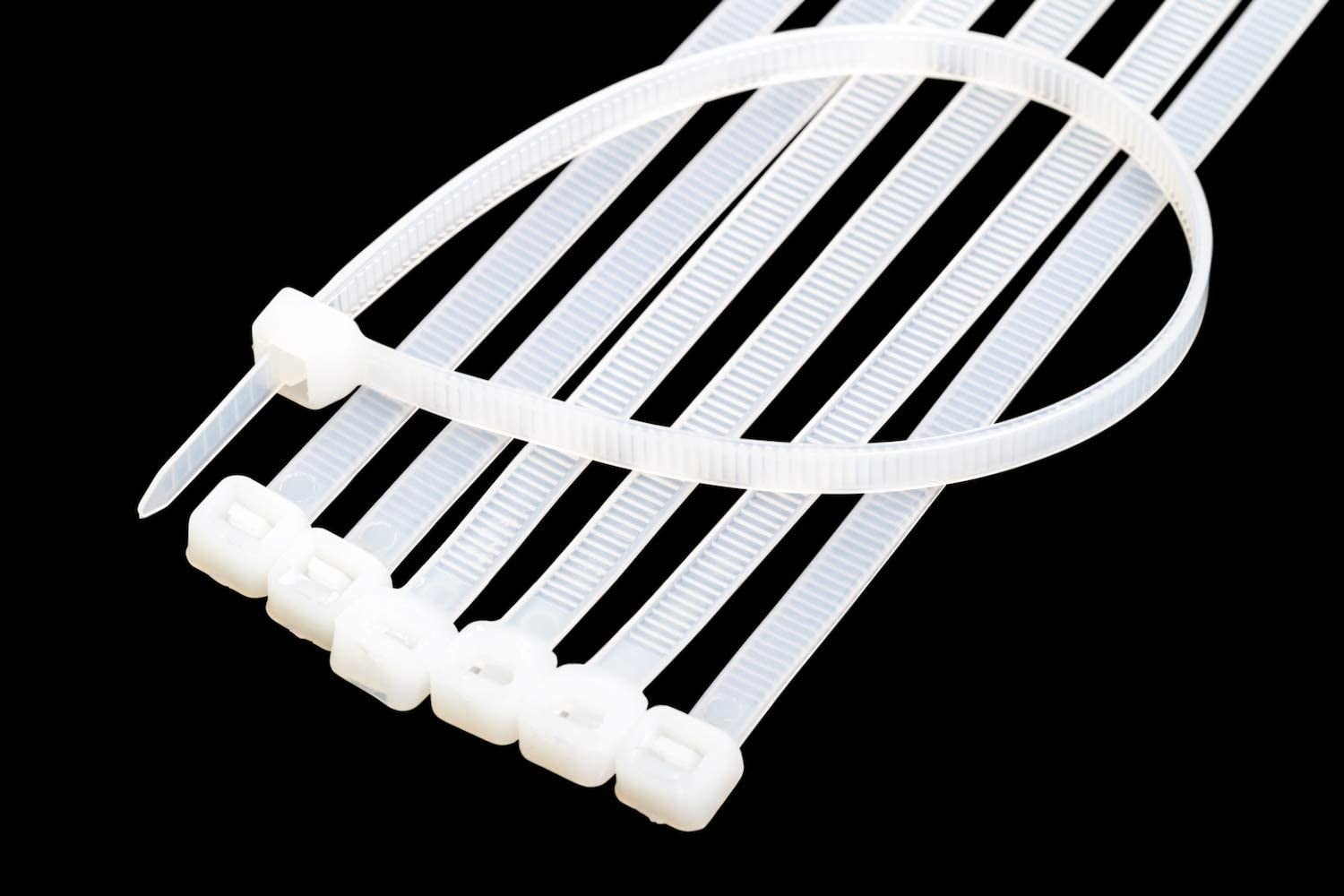 Colliers de fixation en nylon. Blancs. 6,8x150 - 50pces - 3