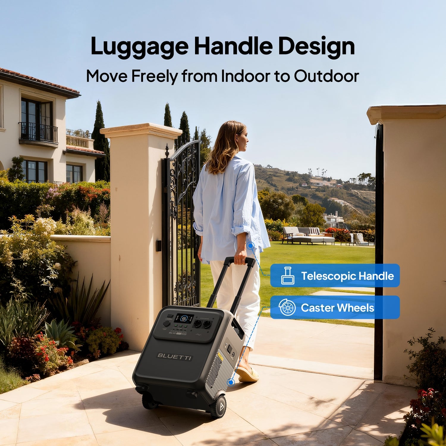 BLUETTI Elite 400 Générateur Électrique Portable Avec Charger 1, 3840Wh 2600W, DC-DC 560W, Recharge Voiture 7,5H, Batterie LFP, Secours Domestique - 3