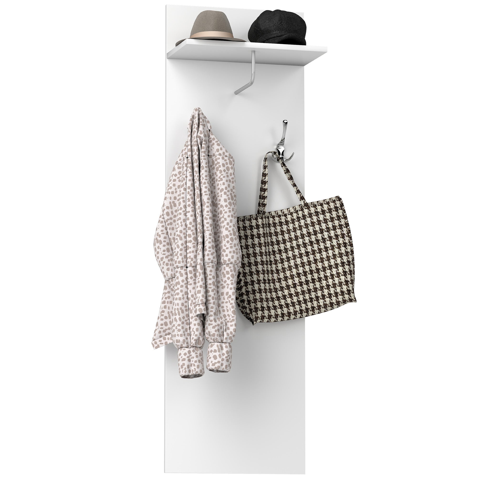 StyleWell 27-pouce Porte-Manteau Mural à 6 Crochets en Blanc et Nickel Satiné (Paquet de 2... | Home Depot Canada