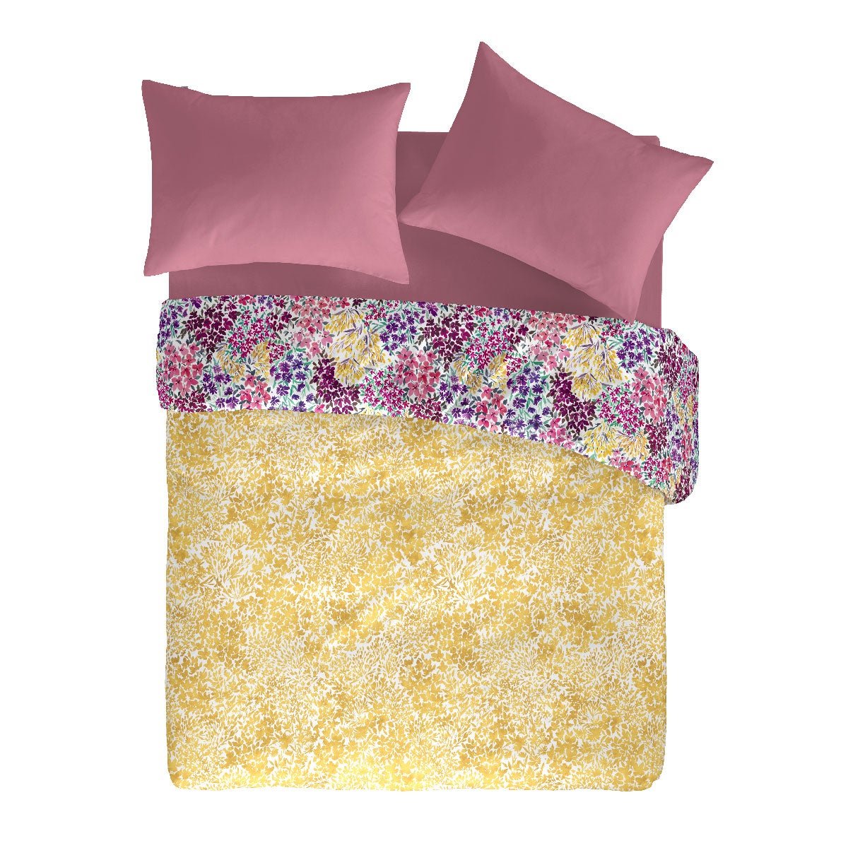 Housse de couette réversible en coton KASAI A-B 240x220 cm Multicolore - 4