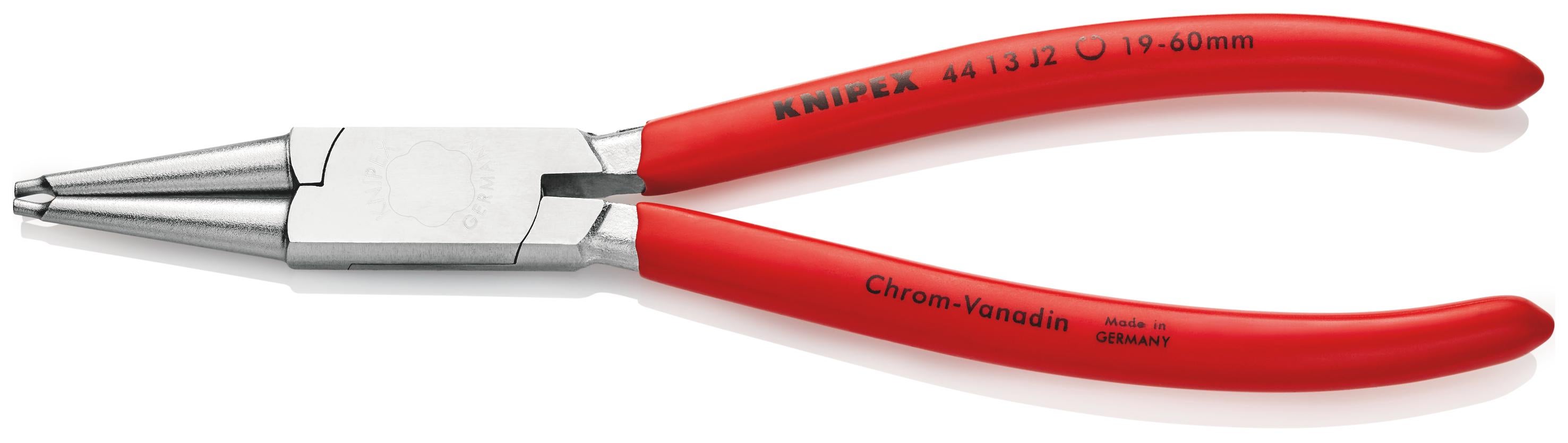 Knipex Pinza per Anelli di Sicurezza per Anelli di Sicurezza Interni a Fori Cromata, Rivestiti in Resina Sintetica 180 Mm 44 13 J2