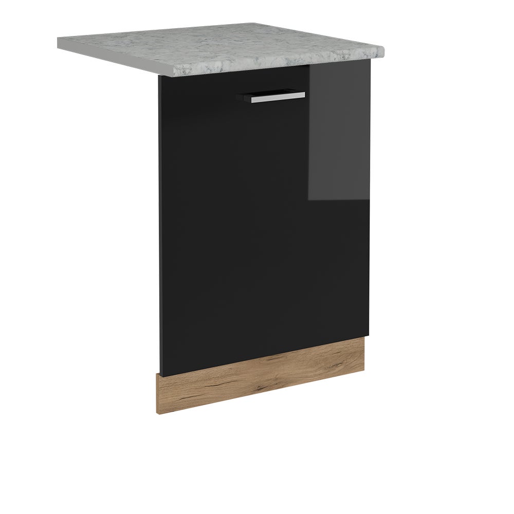 Vicco Panel przedni zmywarki R-Line, Czarny wysoki połysk, 60 cm , BP Marmur