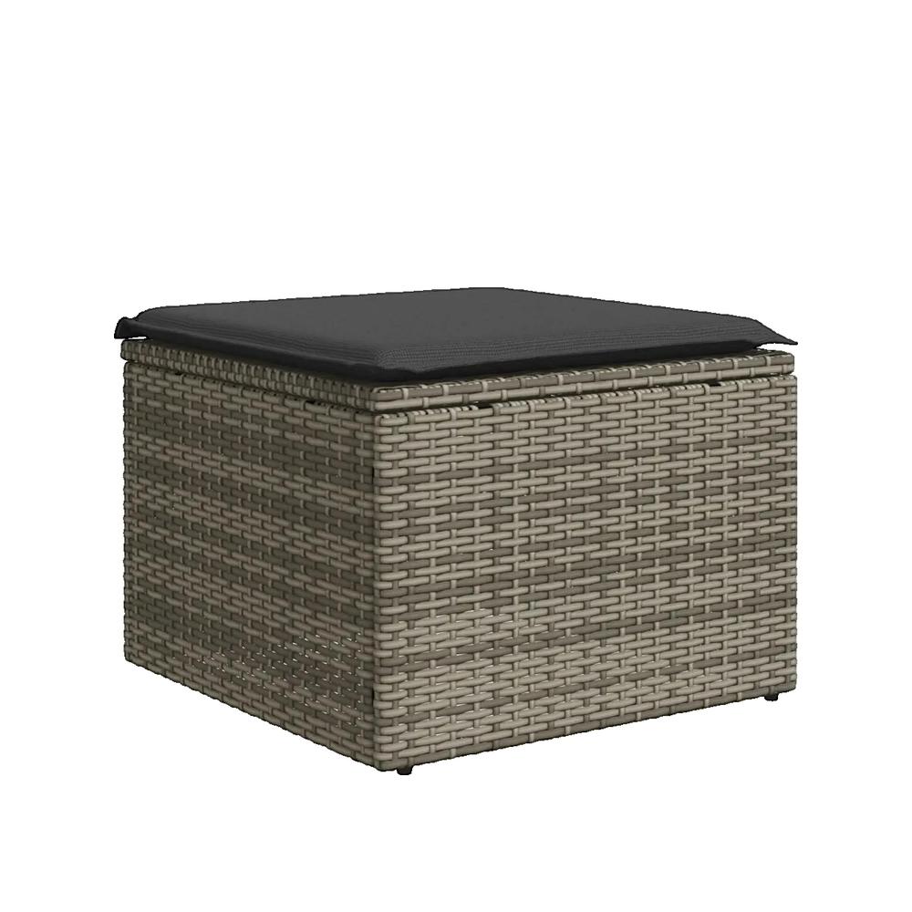 Zestaw mebli ogrodowych vidaXL 8 szt rattan szary modułowy