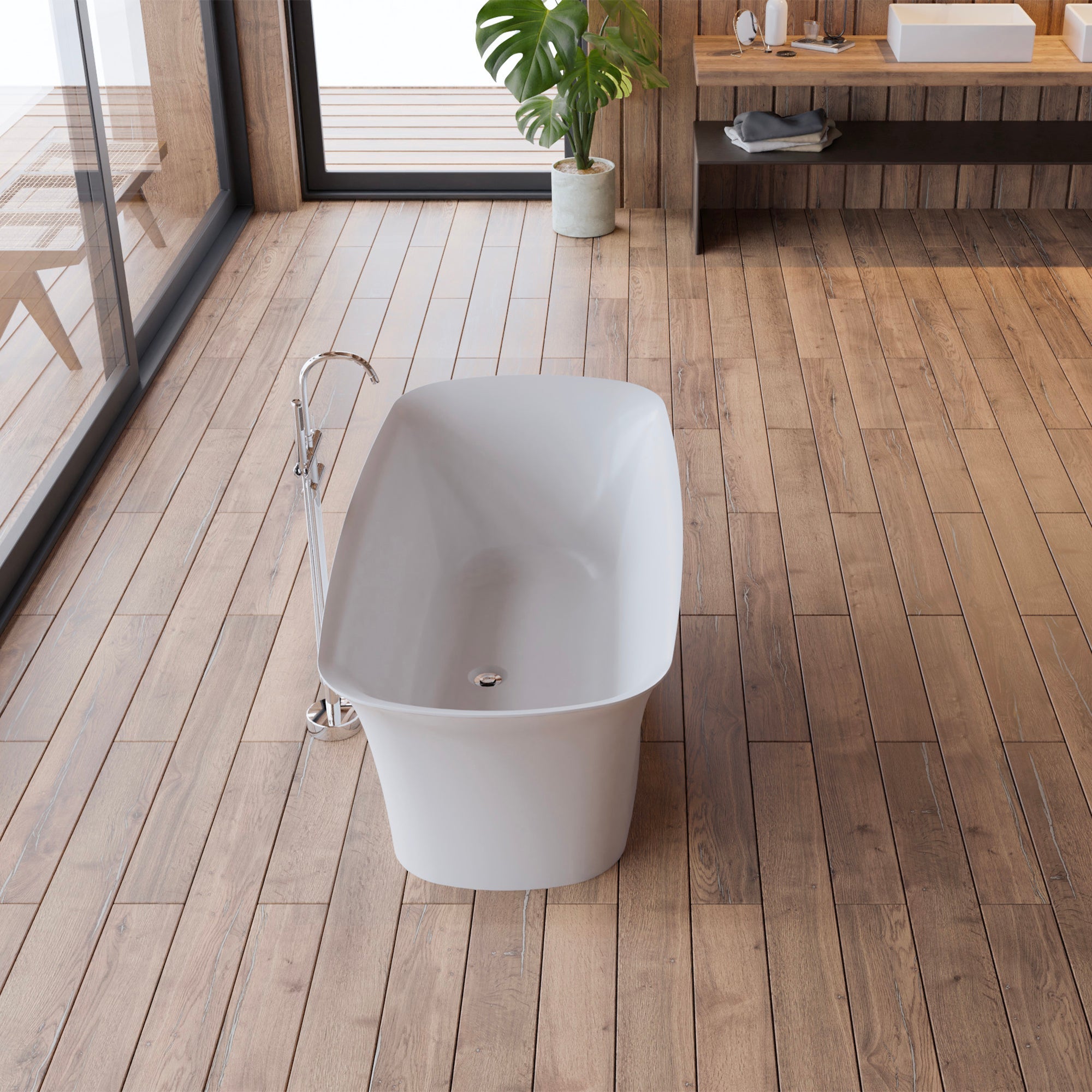 Baignoire Ilot Bliss 170 blanche 170 x80 x58 cm, by SPALINA - 9