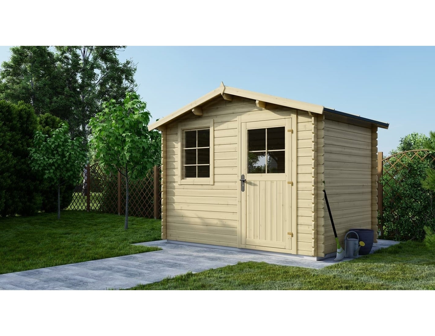 Domek ogrodowy ALTANKA 6 m2 - 3x2 m - 28 mm, drewniany, DOM472, 1szt.