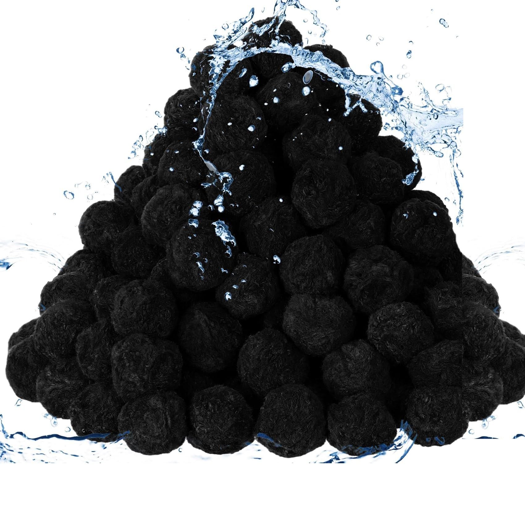 COIL Kulki filtracyjne Aqualoon BLACK do pompy piaskowej do basenu opakowanie 700g zastępuje 25kg piasku - 4