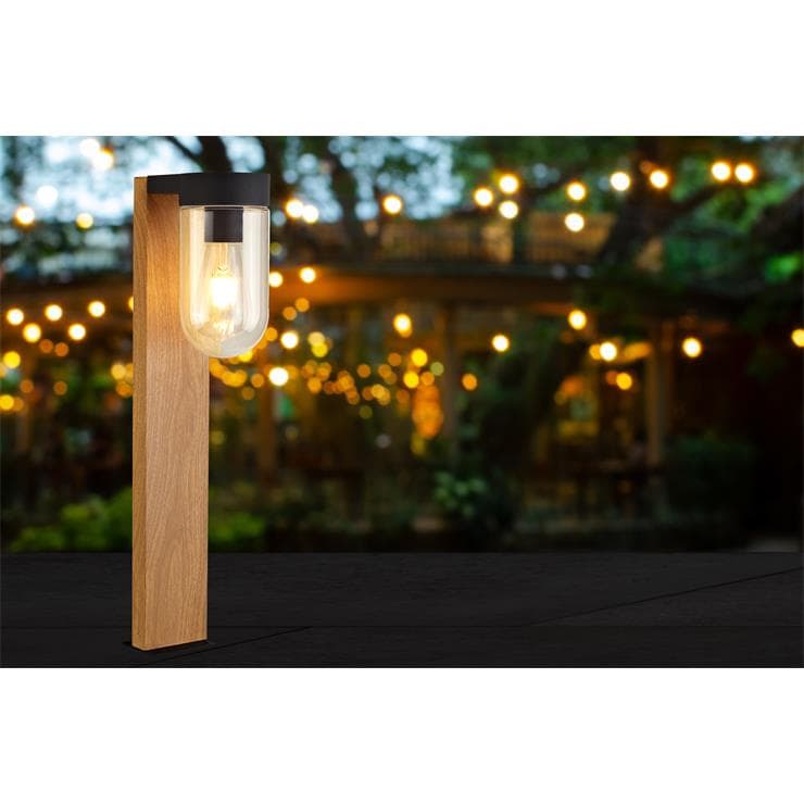 Brilliant Lamp Simonis 3-lampowa lampa podłogowa czarny/dymione szkło aluminium/czarny metal 3x A60, E27, 52 W - 2