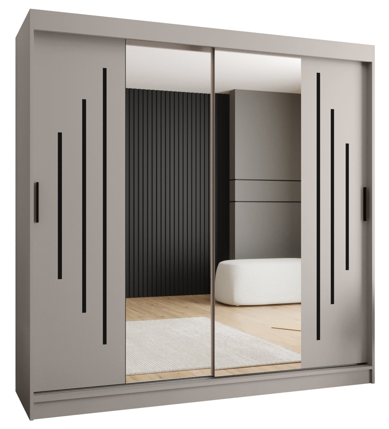 Szafa przesuwna garderoba RUBINO Y1 200 x 62 x 200 cm Kaszmir