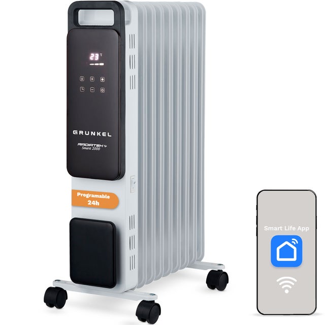 Radiador eléctrico RD-2000PRO programable 24h - 2000W y 9 elementos de calor