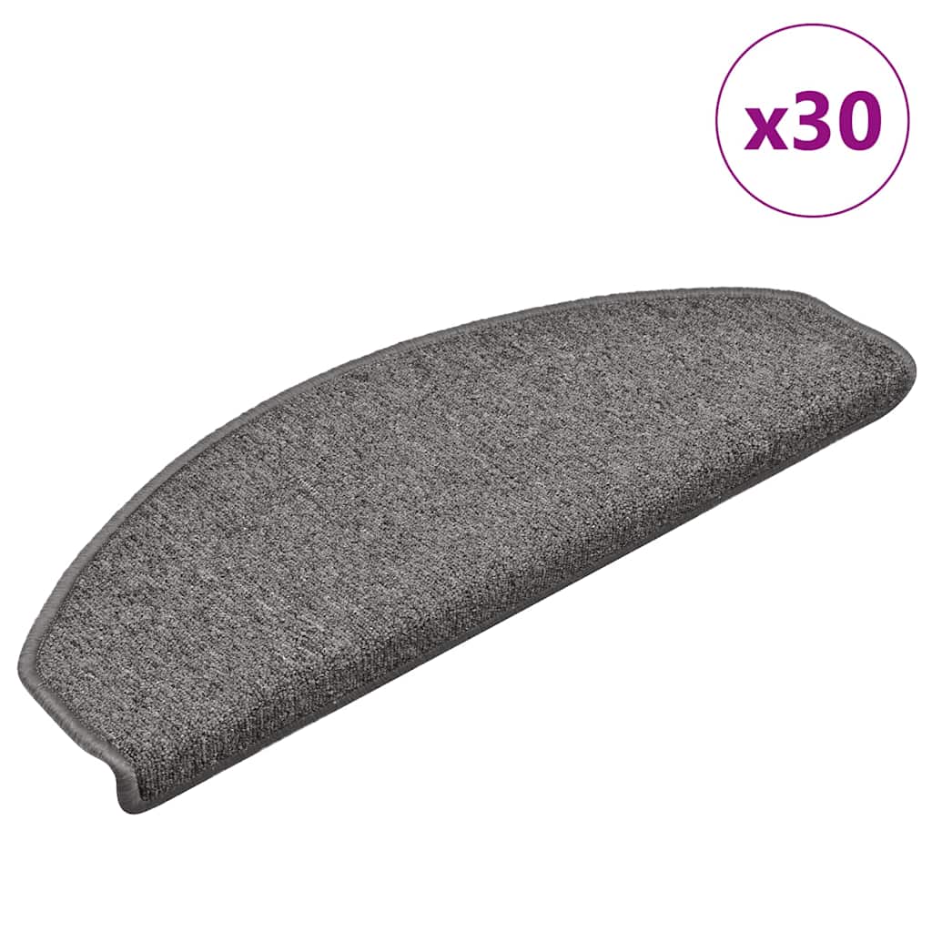 Tapis d'escalier 30 pcs | Paillasson d'escalier | Tapis de marche gris foncé 65x24x4 cm CFW451322 - 2
