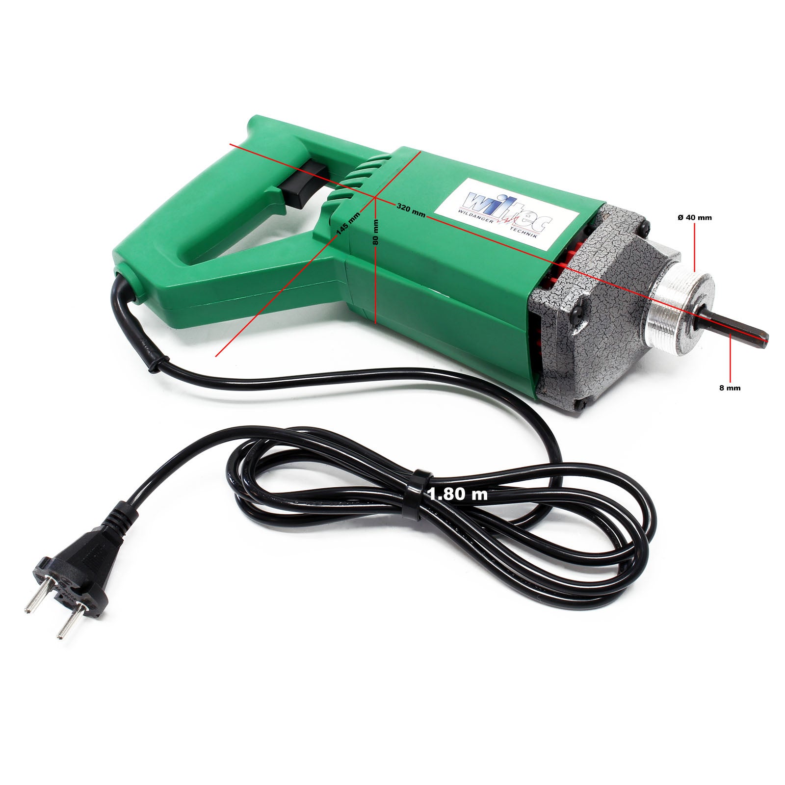 Vibratore Elettrico Per Cemento - 580 Watt, Ago Da 35 Mm E 1,5 M, Per Calcestruzzo - Foto 7
