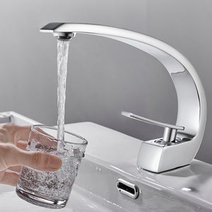 Mititigeur de lavabo et Vasque Auralum max robinet lavabo en Laiton Chromé - EU Modèle