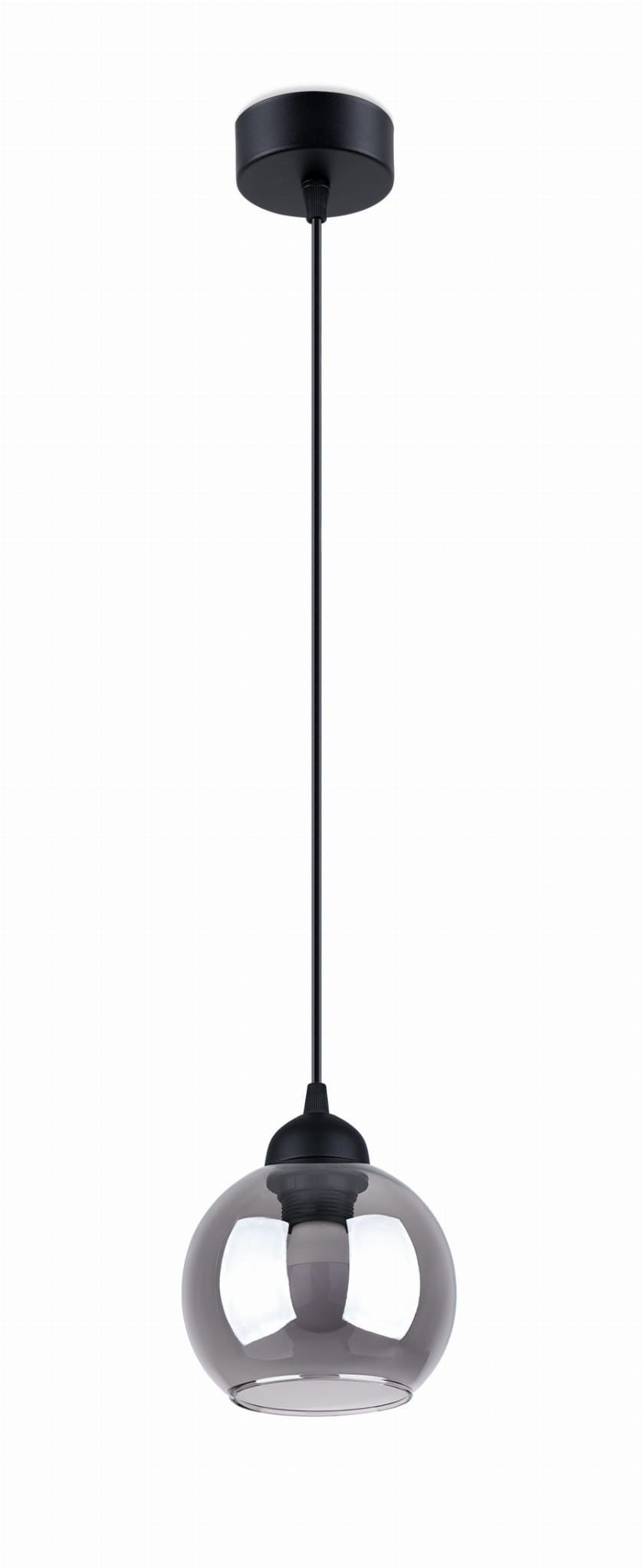 Lampa sufitowa wisząca Alino czarna-dymiona 1xE27x60W wym: 130 x 15 x 15 cm szkło Sollux Lighting