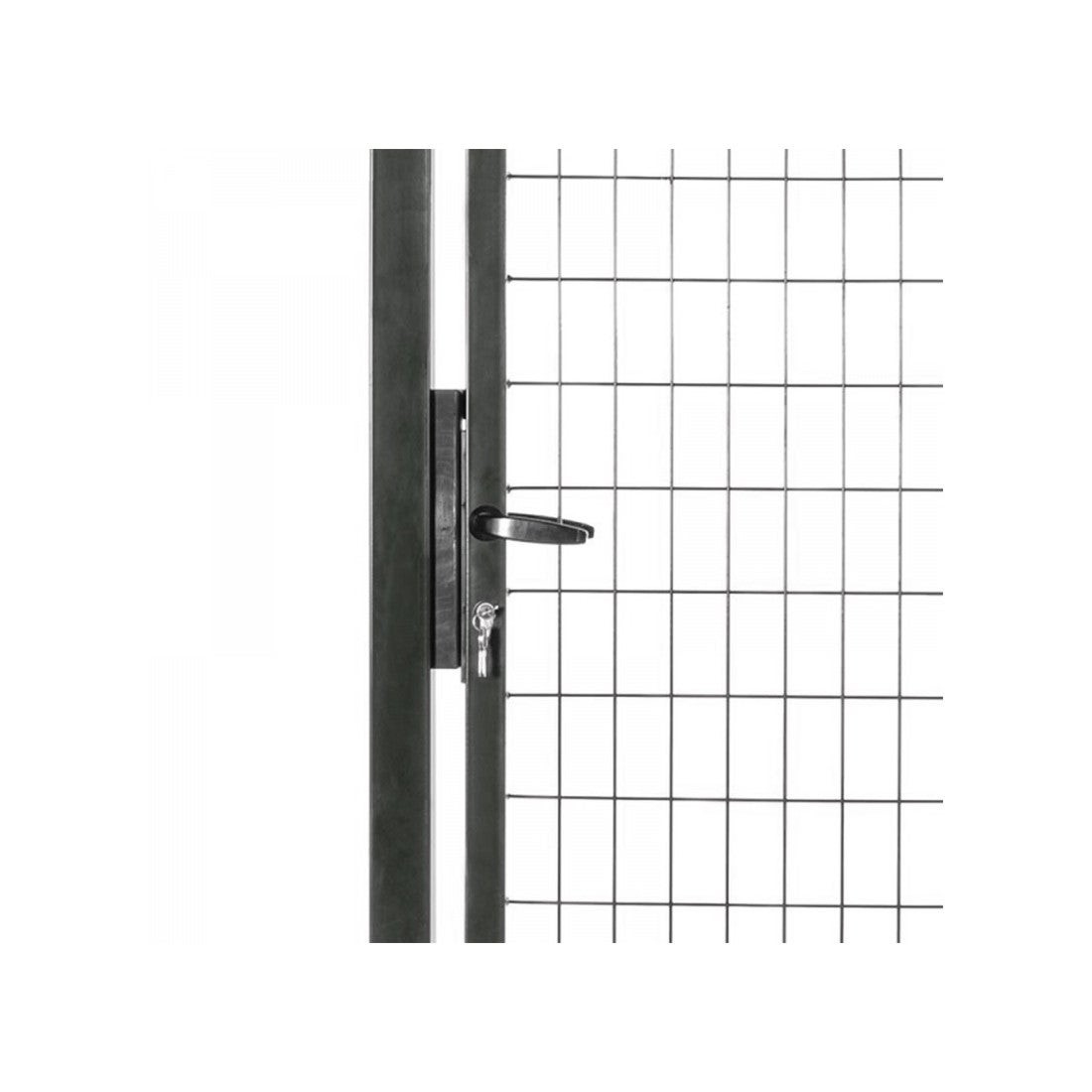 Portillon grillagé en acier galvanisé maille 100 x 50 L 1m x H 1m75 Gris anthracite - 7