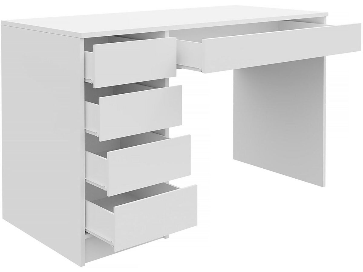 Bureau en bois 5 tiroirs 