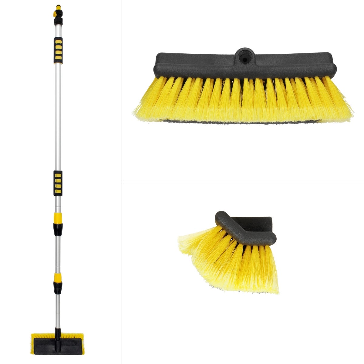 Spazzolone Telescopico Per Lavaggio Auto E Camper - 168 Cm, Setole Morbide - Foto 2