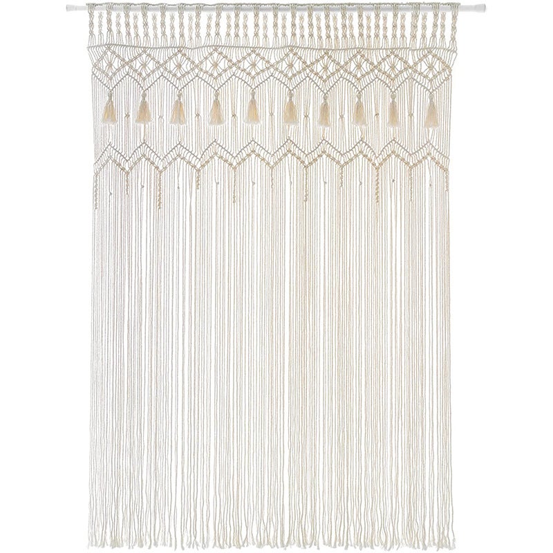 Rideaux en macramé, décoration murale bohème, rideaux de chambre bohème, pour salon moderne, porte et fenêtre, décoration de mariage 135 × 200 cm - 3
