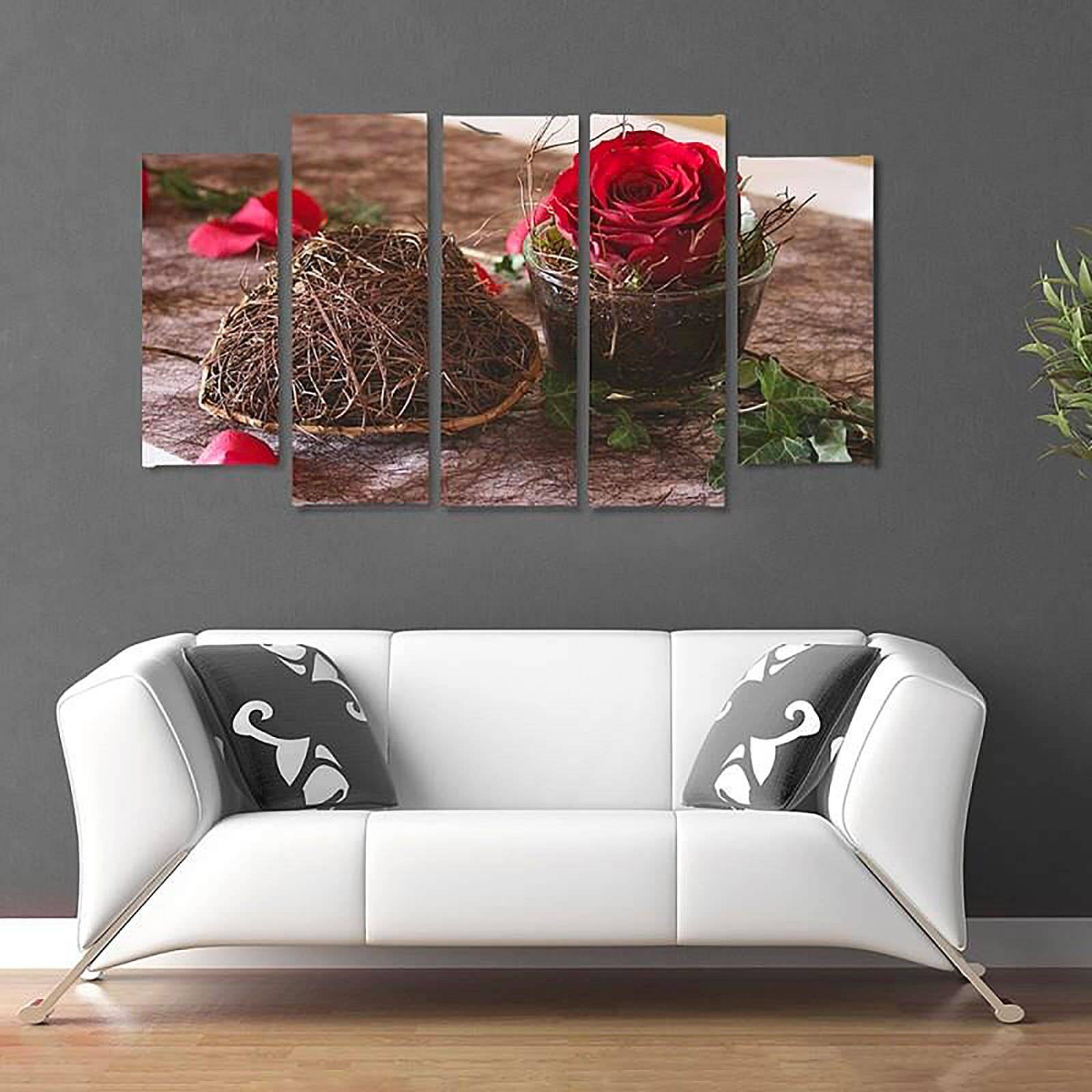 Tableau décoration à la rose - 250 x 120 cm - 5