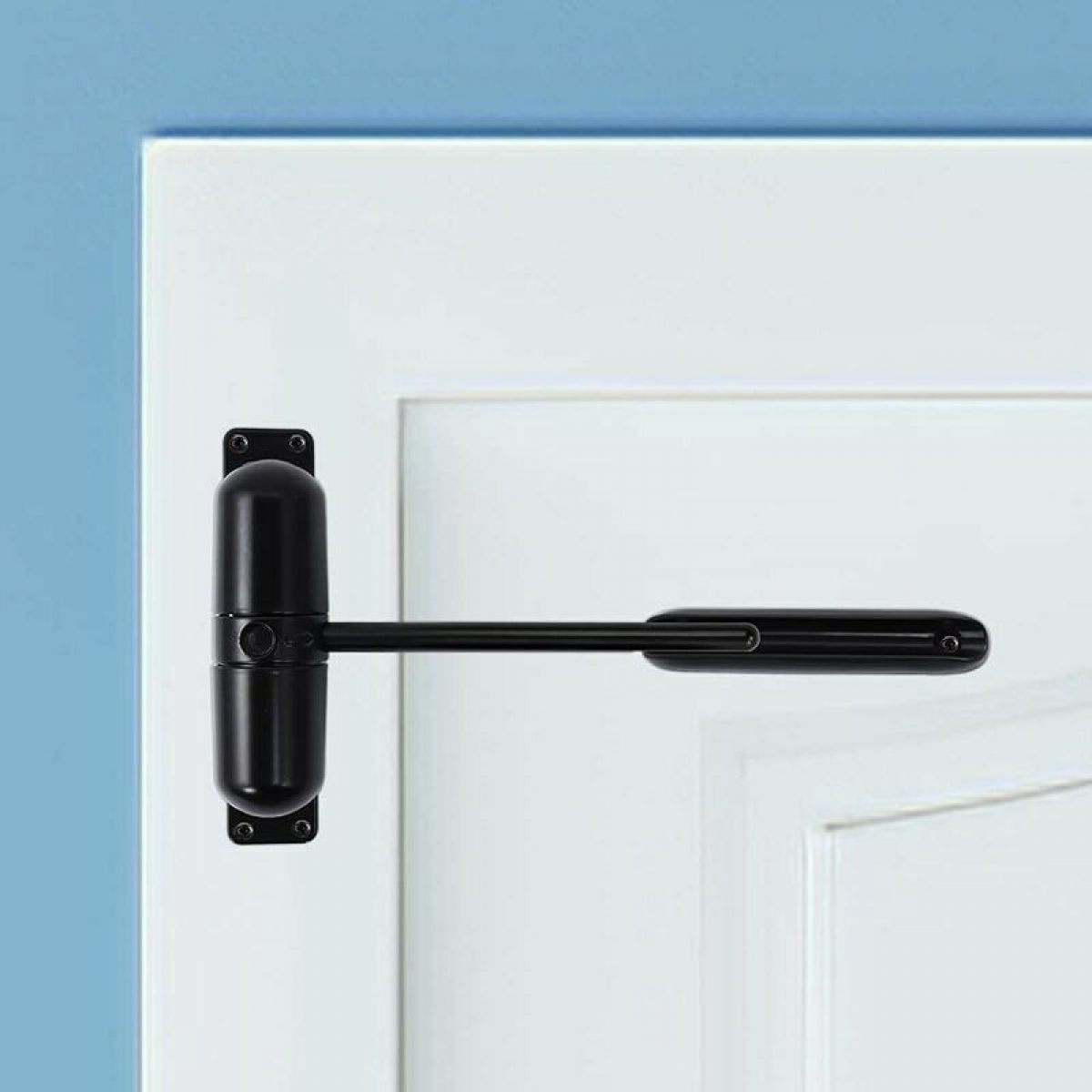 Ferme-porte automatique, ressort de sécurité - Installation facile pour transformer les portes battantes en portes à fermeture automatique - 4