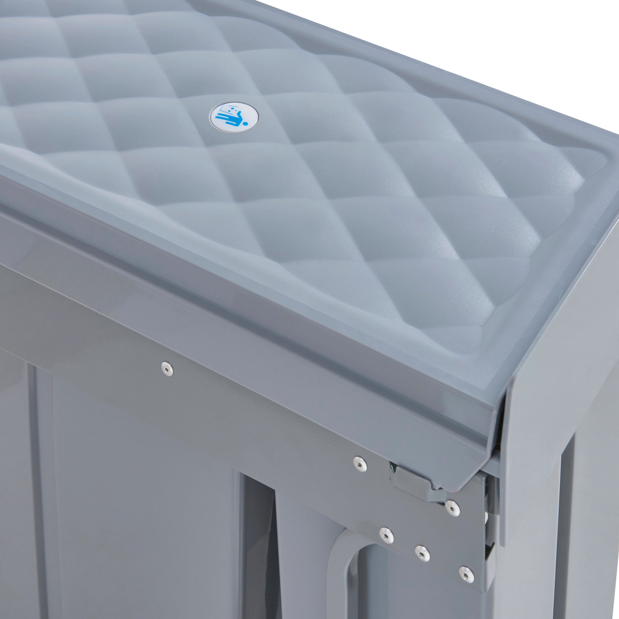 Pattumiera Estraibile con 3 Secchi Raccolta Differenziata Sistema di Estrazione Scorrevole Bidoni Sotto Lavello 3 x 10 L - 48 x 26 x 42 cm Grigio - 6