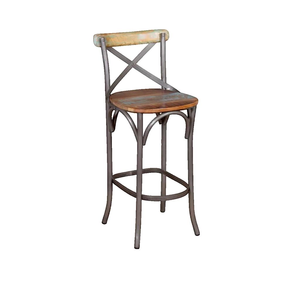 Vidaxl Taburete De Barra De Cocina Madera Maciza Reciclada , Leroy Merlin