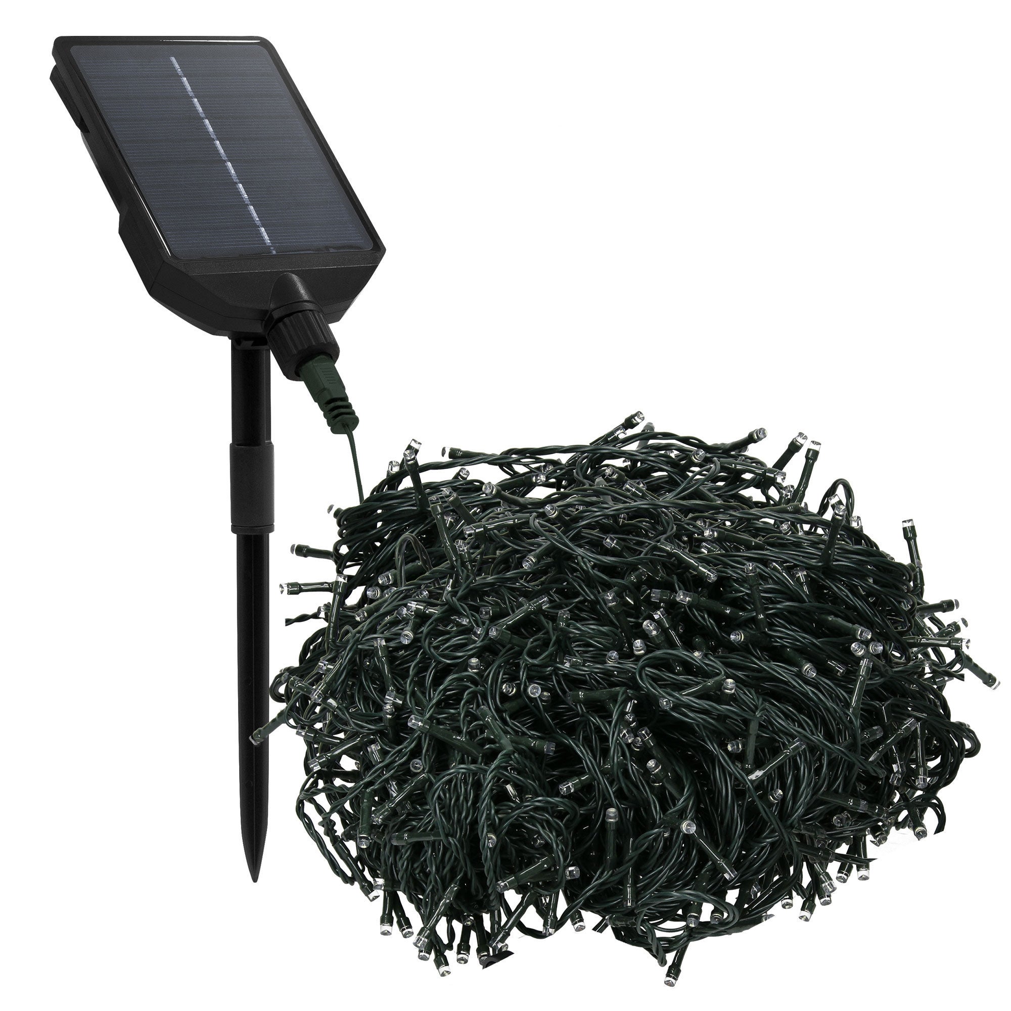 ECD Germany lampki choinkowe solarne 16 m 800 LED ciepłe białe wodoodporne IP44 z pilotem i timerem 13 trybów dekoracja ogrodowa na boże narodzenie