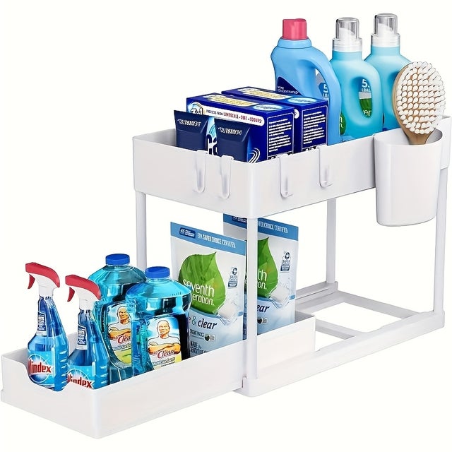 Panier De Rangement Salle De Bain Transparent Avec Poignée - Organiseur Plastique Portable Pour Shampooings Et Gels Douche