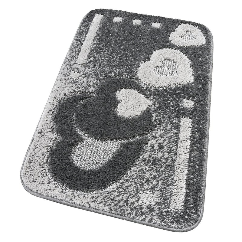 Miękka Antypoślizgowa Shaggy 3D Chłonna Mata łazienkowa 50x80 cm w Kiery Szary