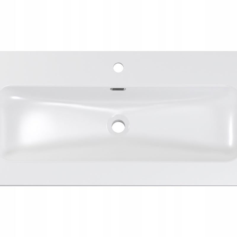 Umywalka meblowa FLY 100 cm biała połysk ceramika 1 otwór