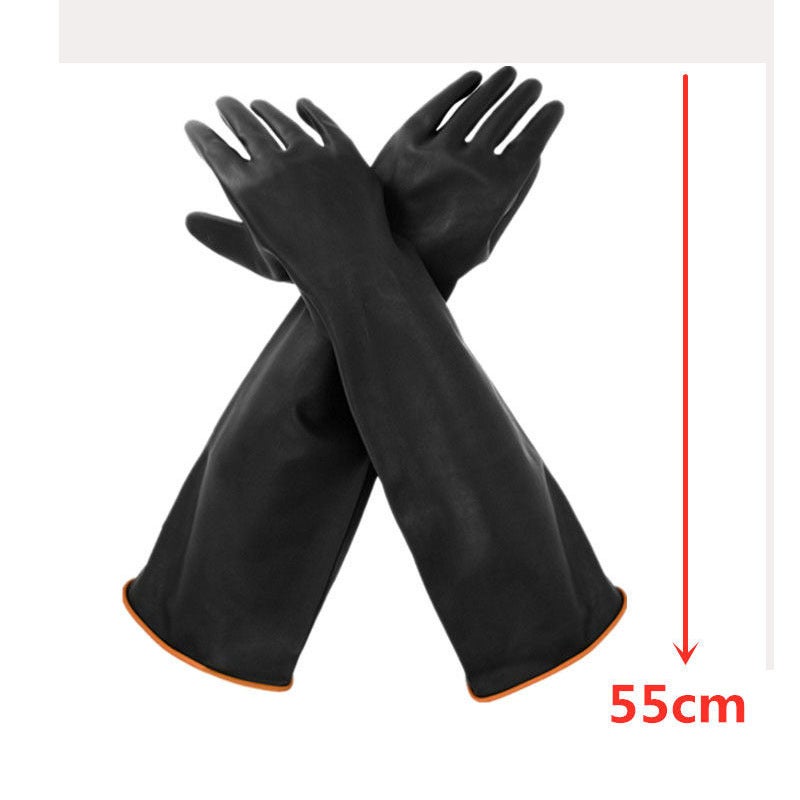 Gants De Bassin Longs Imperméables Mizikuu – 70 Cm, Résistants Acides/bases, Avec Doublure Coton