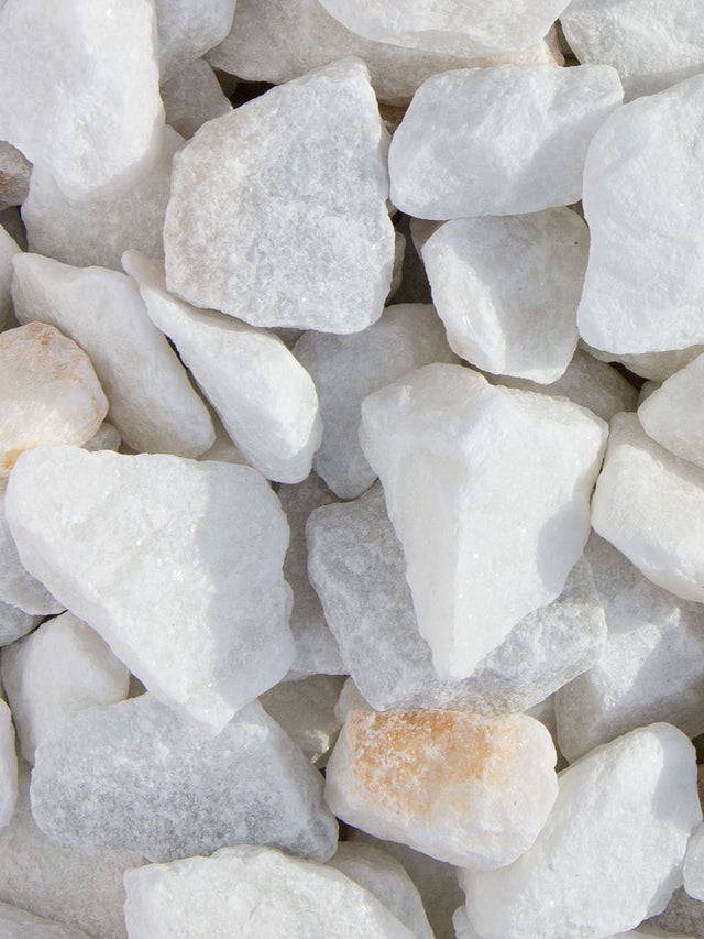 Crystal White gravier marbre concassé 1600KG Bigbag 1m3 | Livré à bon marché (25 - 40mm)