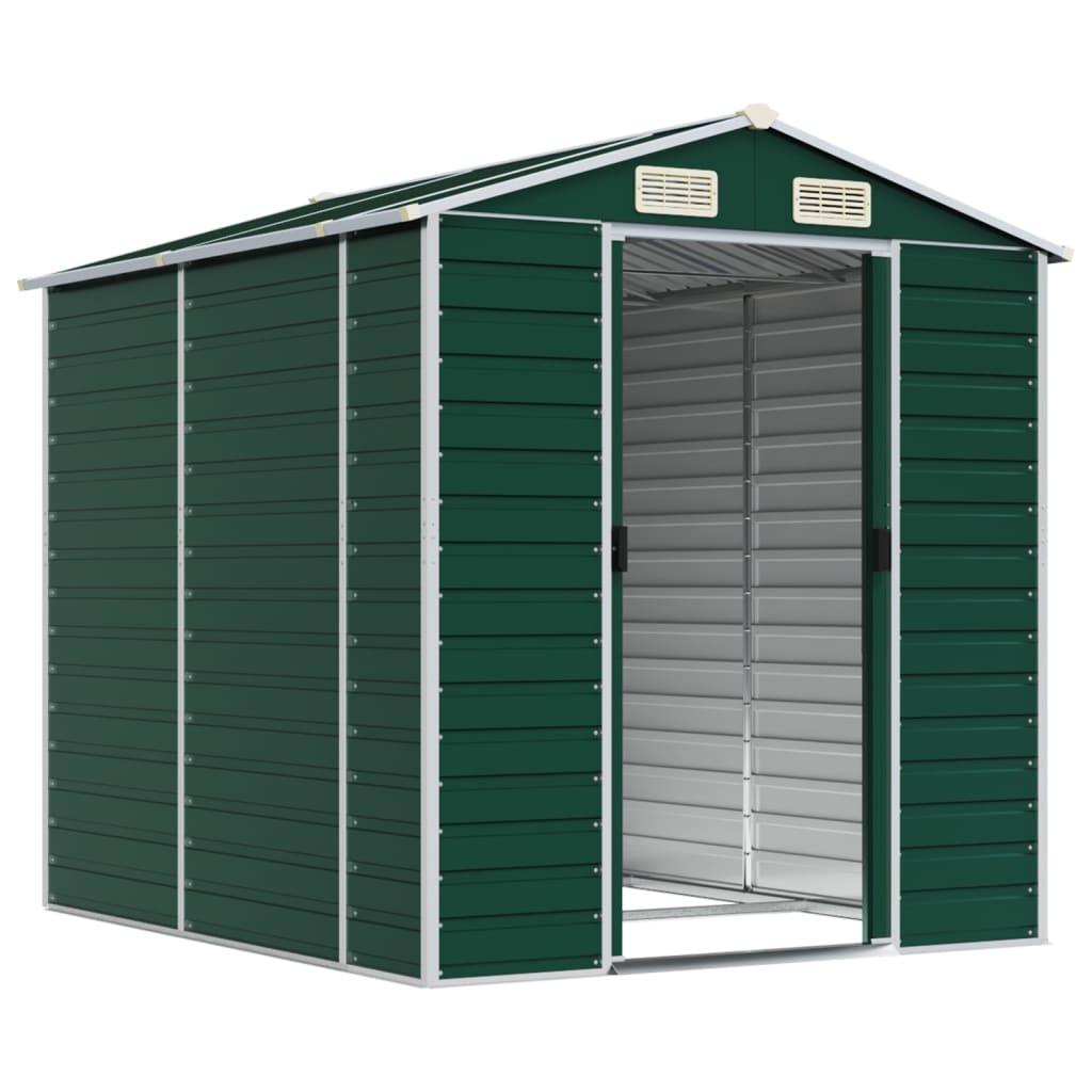Maison Exclusive - Abri de jardin vert 191x215x198 cm acier galvanisé - 3
