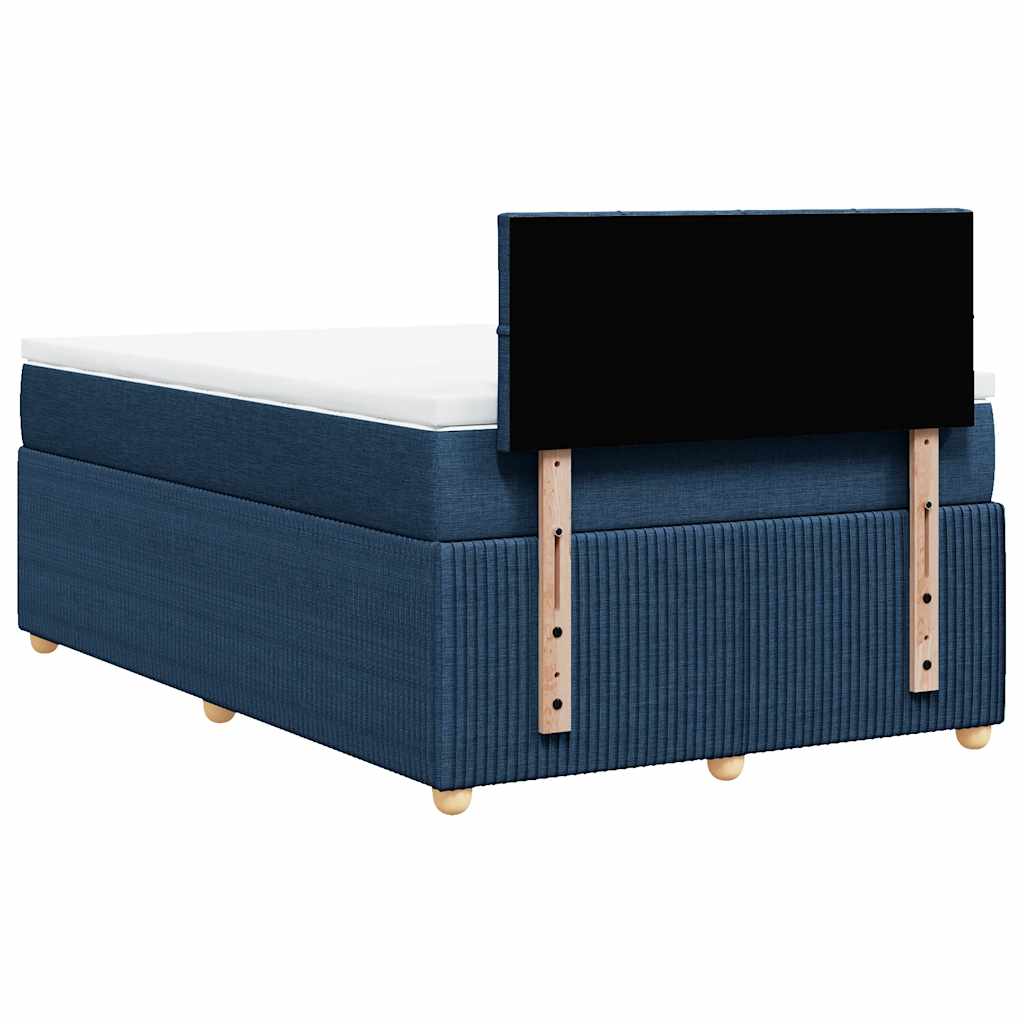 Sommier à lattes de lit avec matelas Bleu 120x200 cm Tissu - 7