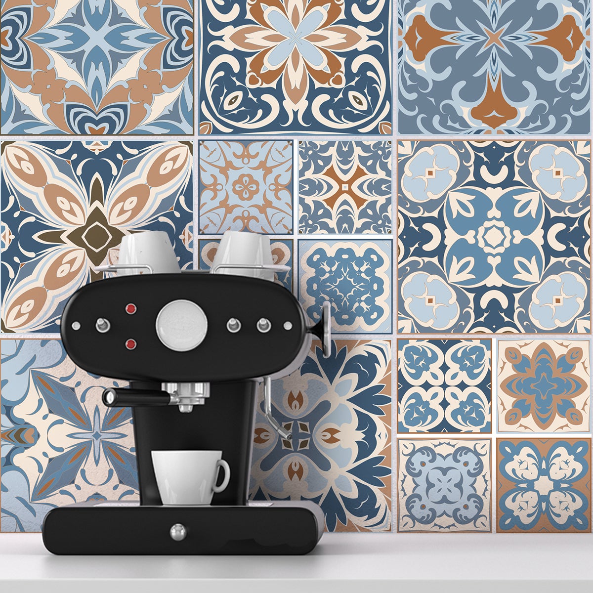 9 adesivo piastrelle azulejos Benito - Sticker adesivo - adesivi murali - 9stickers15x15cm - 4