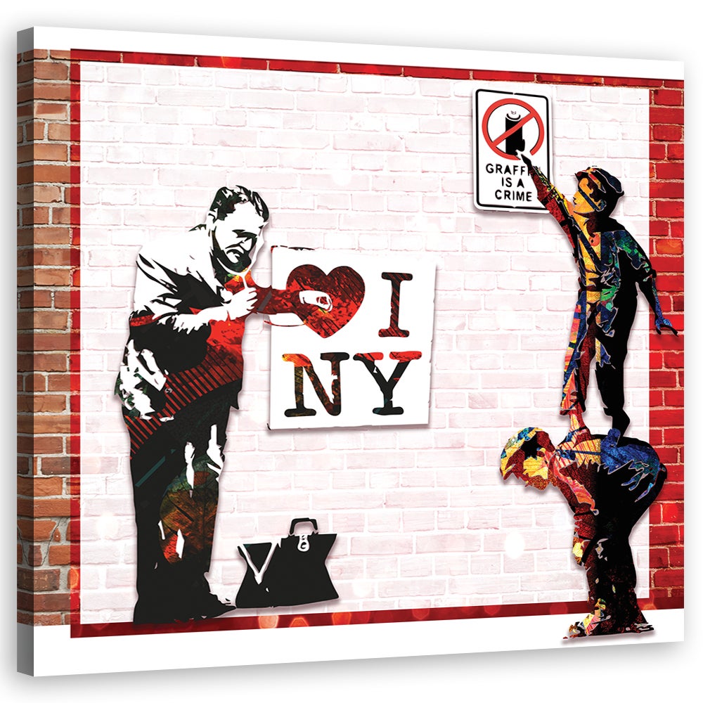 Obraz na płótnie, Banksy I love New York 60x60