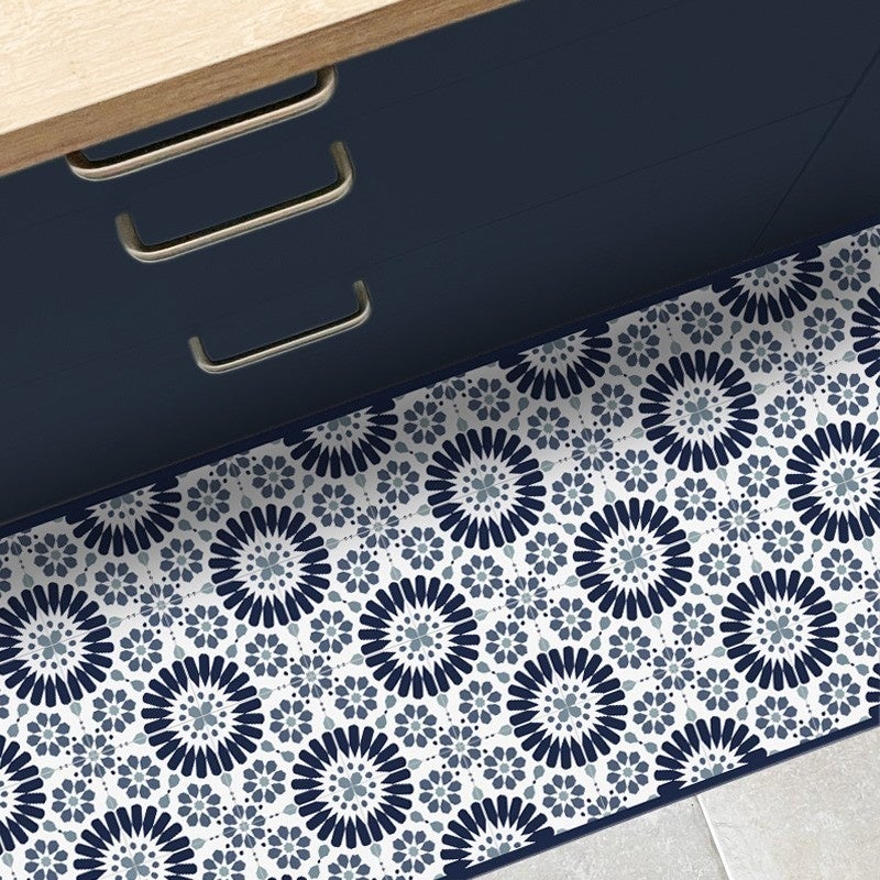 Tapis antidérapant - Marsiho - vinyle - int./ext. - Bleu - 50x200cm - 2