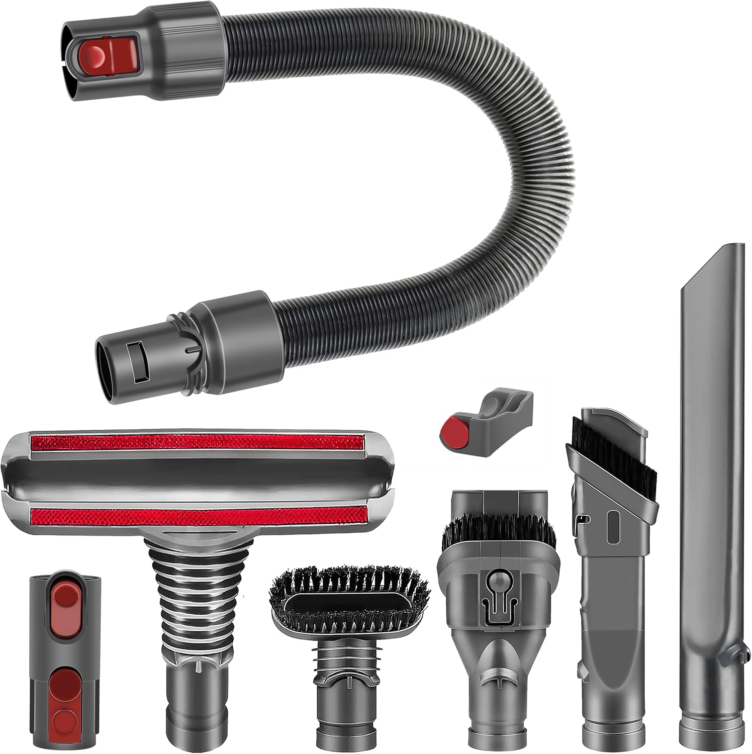 8 Częściowy Zestaw Zamienny Szczotka Dysze Wąż Elastyczny Akcesoria Przedłużające kompatybilny z Dyson V6 V7 V8 V10 V11 V15 DC34 DC35 DC59 DC62