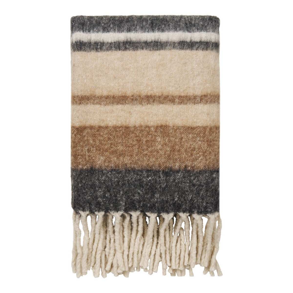 Plaid Karmel, Wełna, Beżowy, Seven Design