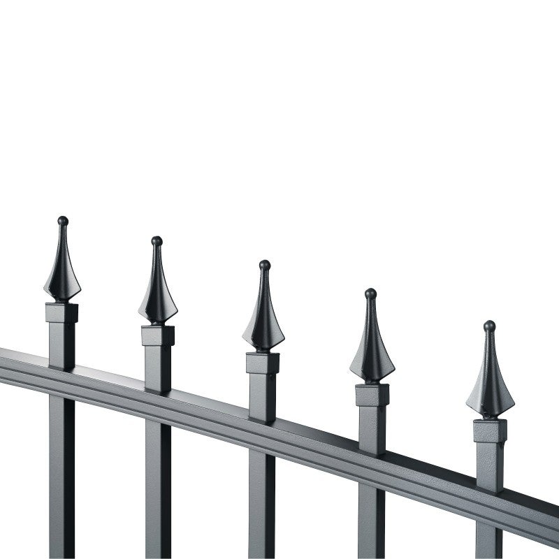 Portail aluminium tradition style ferronnerie 3m50 Gris - 2