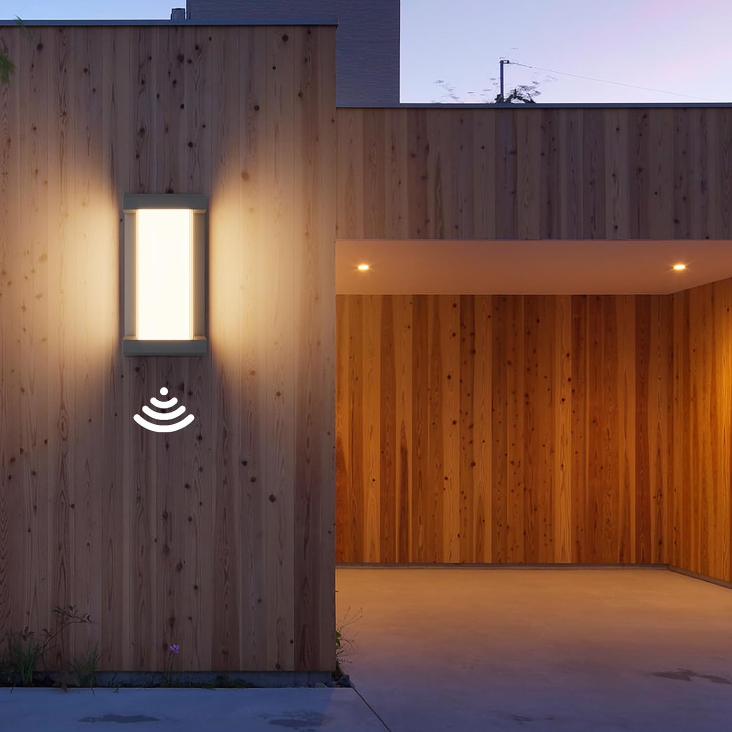 Applique murale LED--2pcs 18W Applique murale avec détecteur de mouvement, IP65 Waterproof Wall Light, 3000K, 1200 Lumens - 5